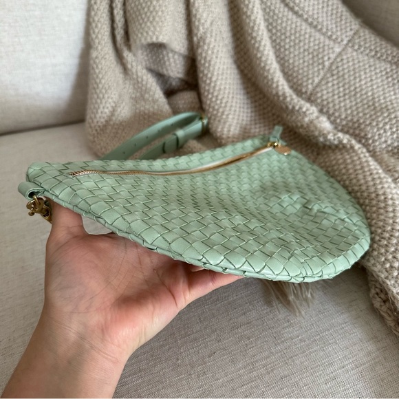 Clare V Grande Fanny in Mist Woven Checker NEW - Picture 10 of 11